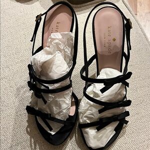 Kate Spade Black Strappy Heels